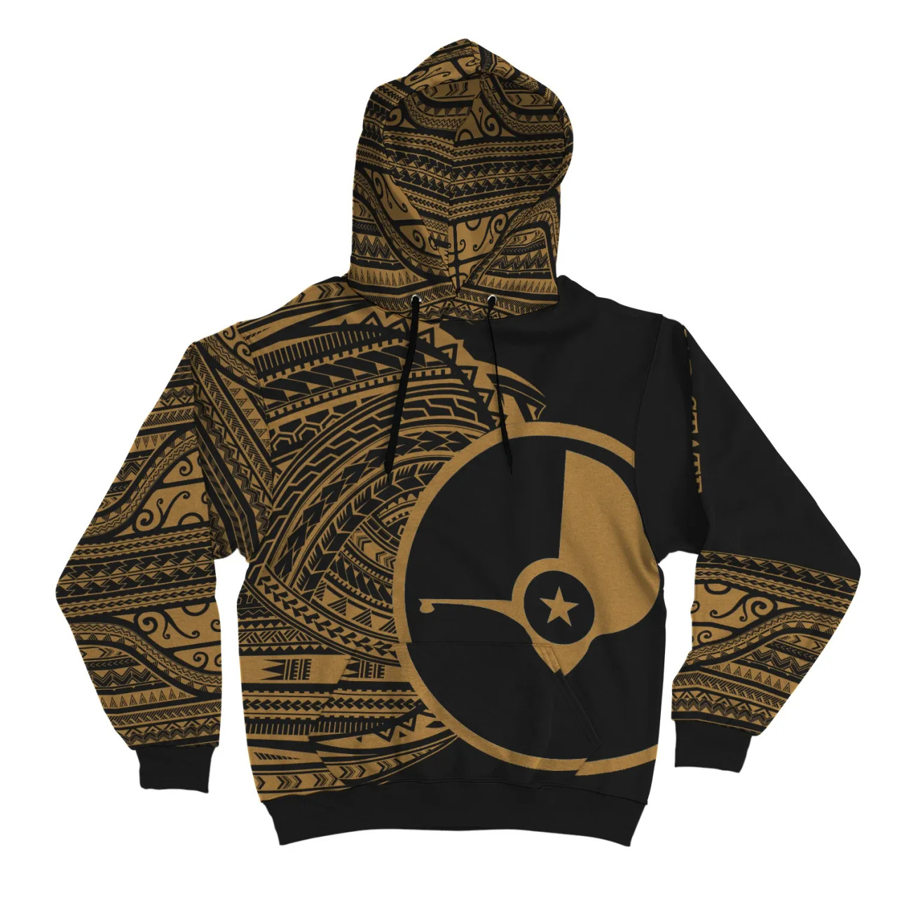 Yap Hoodie - Micronesia Gold Patterns With Coat Of Arms