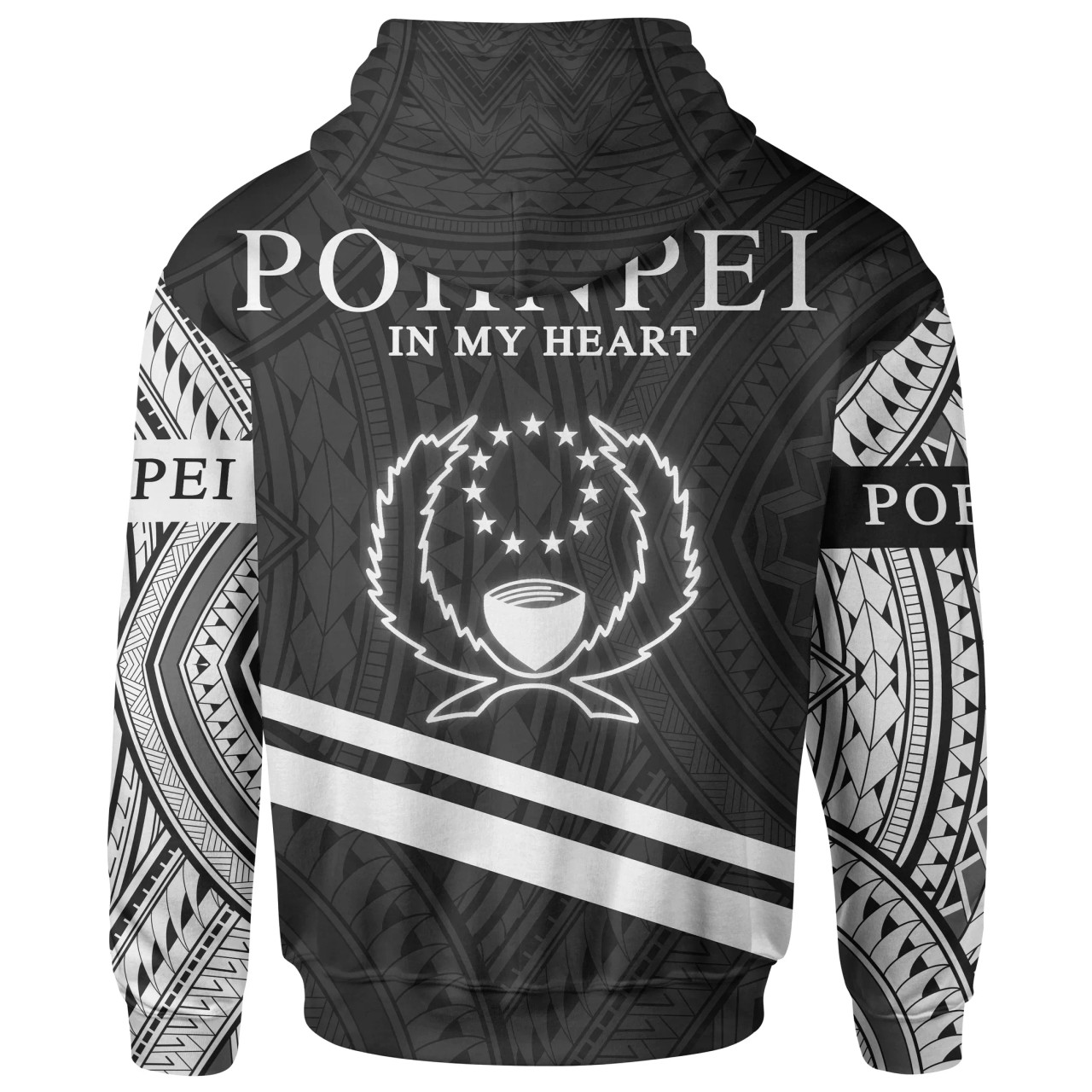 Pohnpei State Hoodie - In My Heart Style Polynesian Patterns