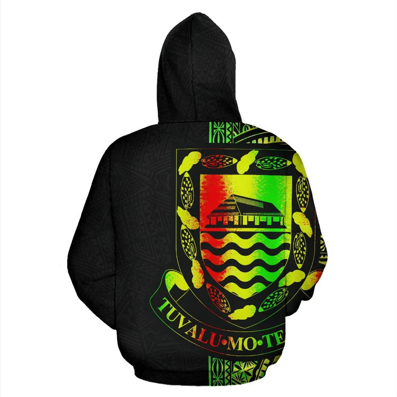 Tuvalu Polynesian Hoodie Line Reggae