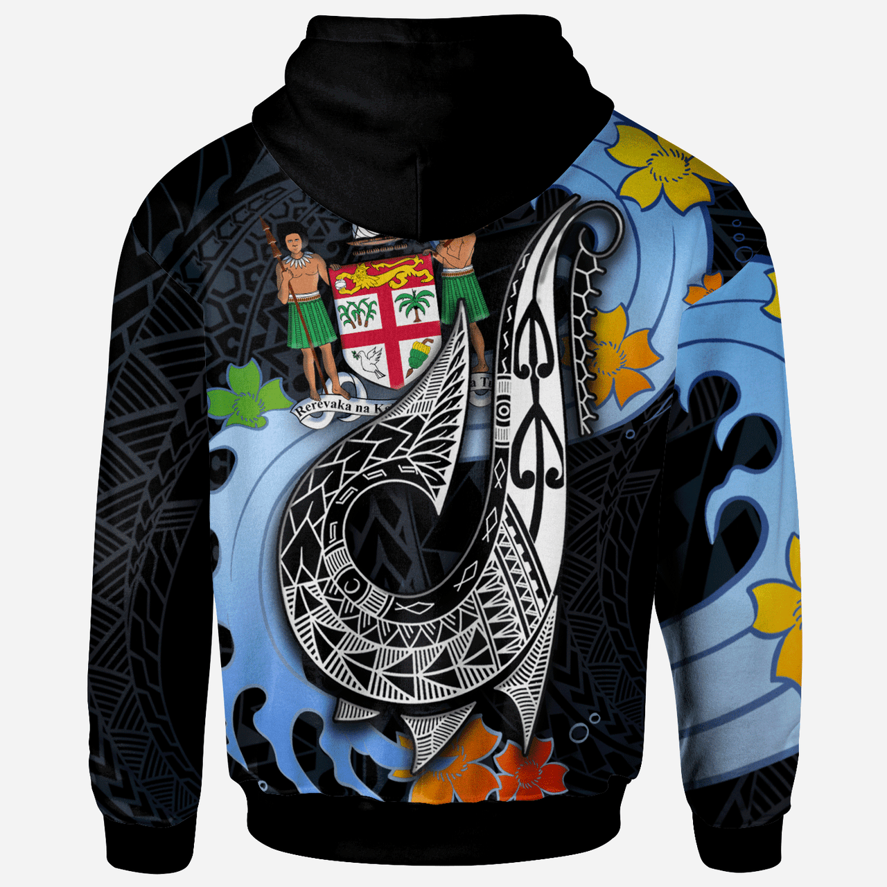 Fiji Hoodie - Fish Hooks And Wave