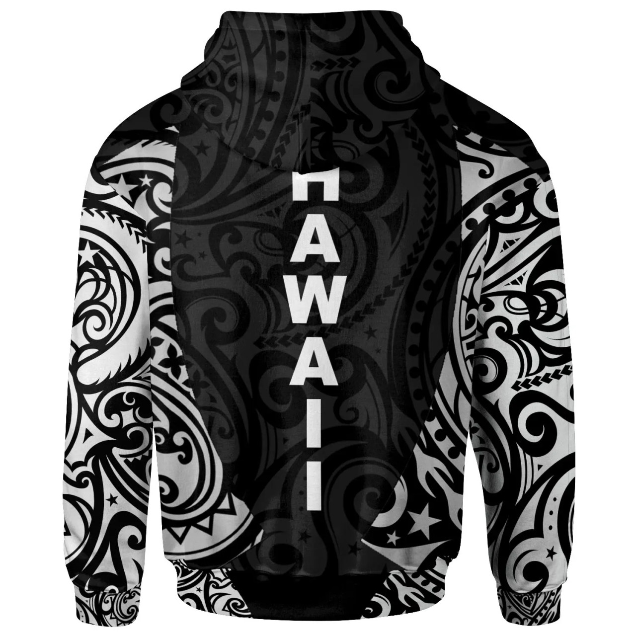 Hawaii Hoodie - Hawaii Hibiscus Polynesian Tattoo White