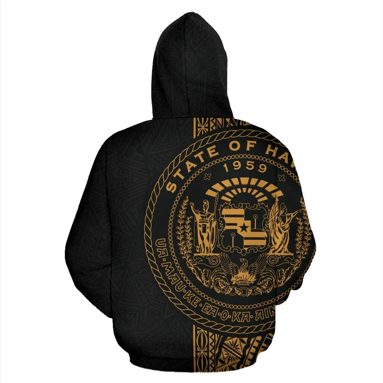 Polynesian Hawaii Hoodie - Yellow Line