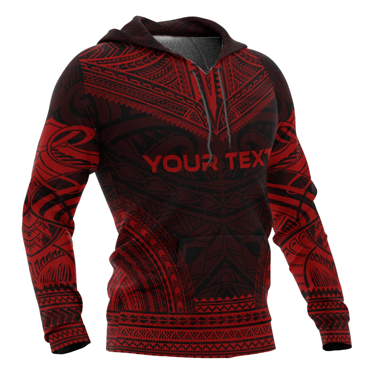 Yap Polynesian Chief Custom Personalised Hoodie - Red Version