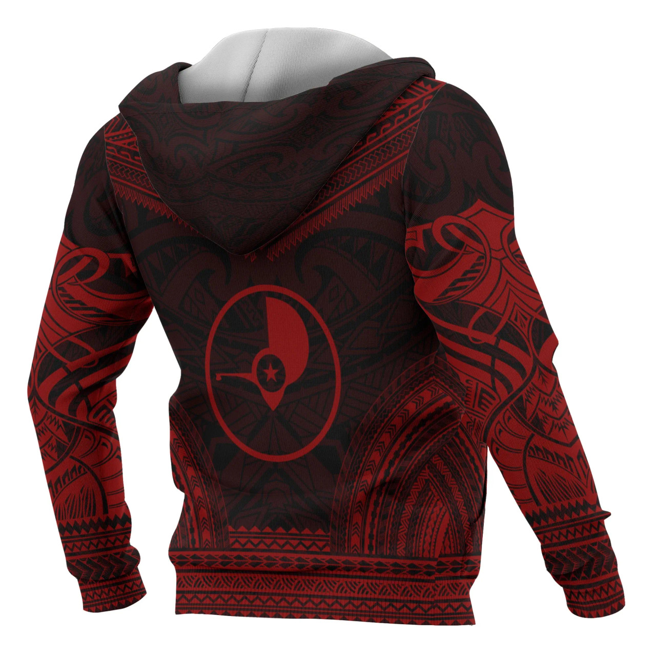 Yap Polynesian Chief Custom Personalised Hoodie - Red Version