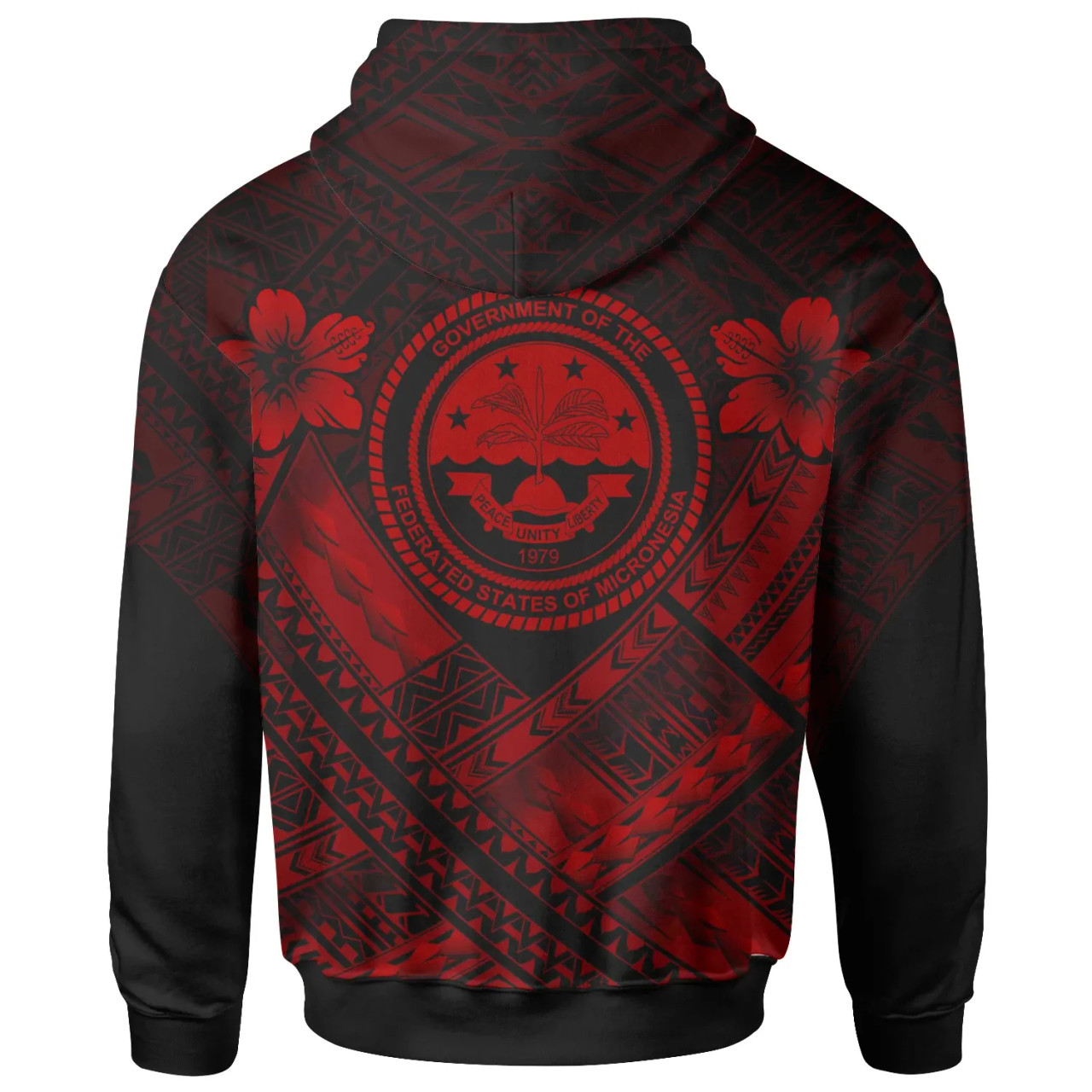 Federated States of Micronesia Polynesian Custom Personalised Hoodie - Federated States of Micronesia Red Seal Camisole Hibiscus Style