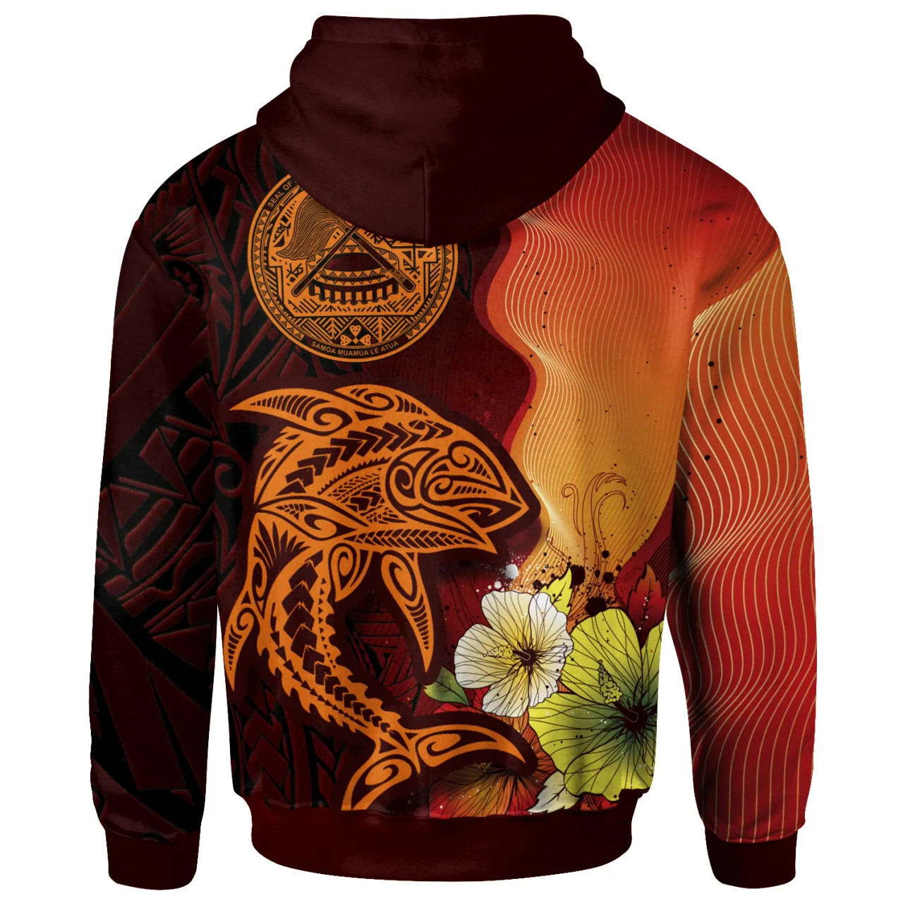 American Samoa Hoodie - Tribal Tuna Fish