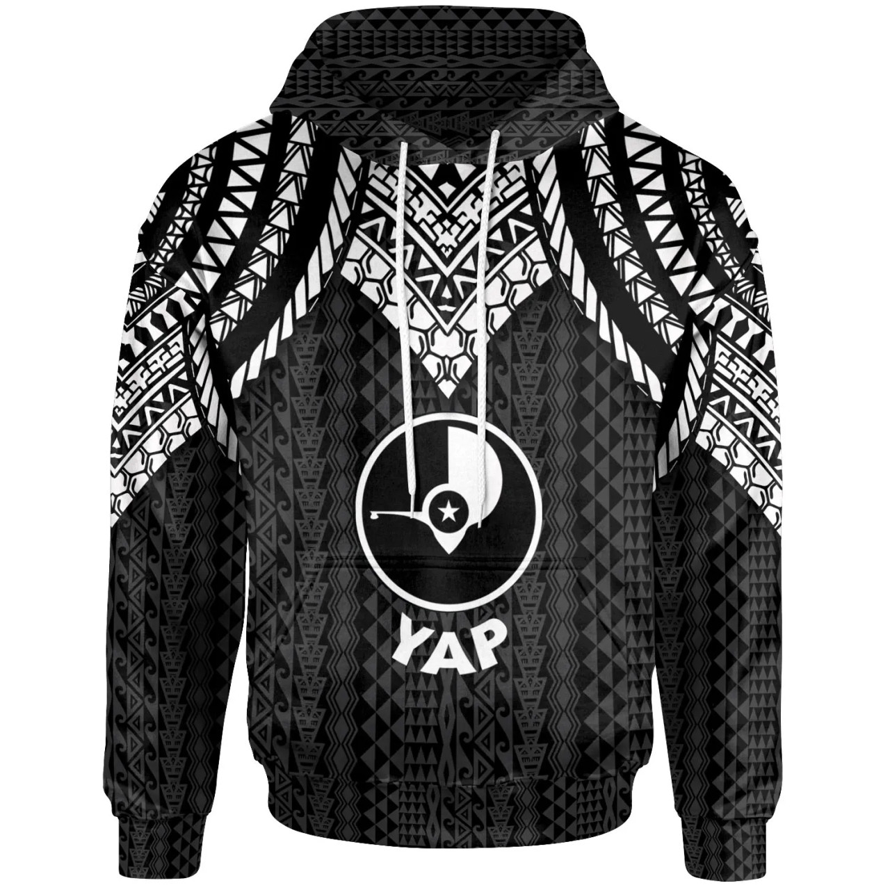 Yap Hoodie - Polynesian Armor Style Black