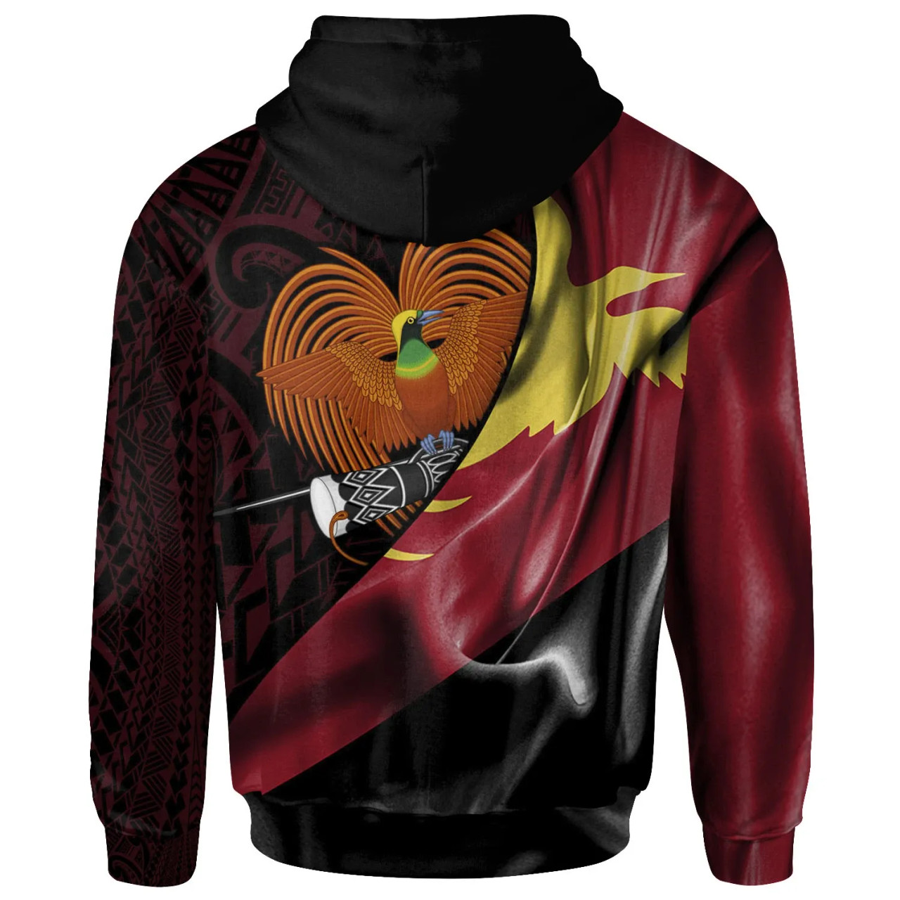 Papua New Guinea Hoodie - Kokopo PNG Flag Of Silk Style