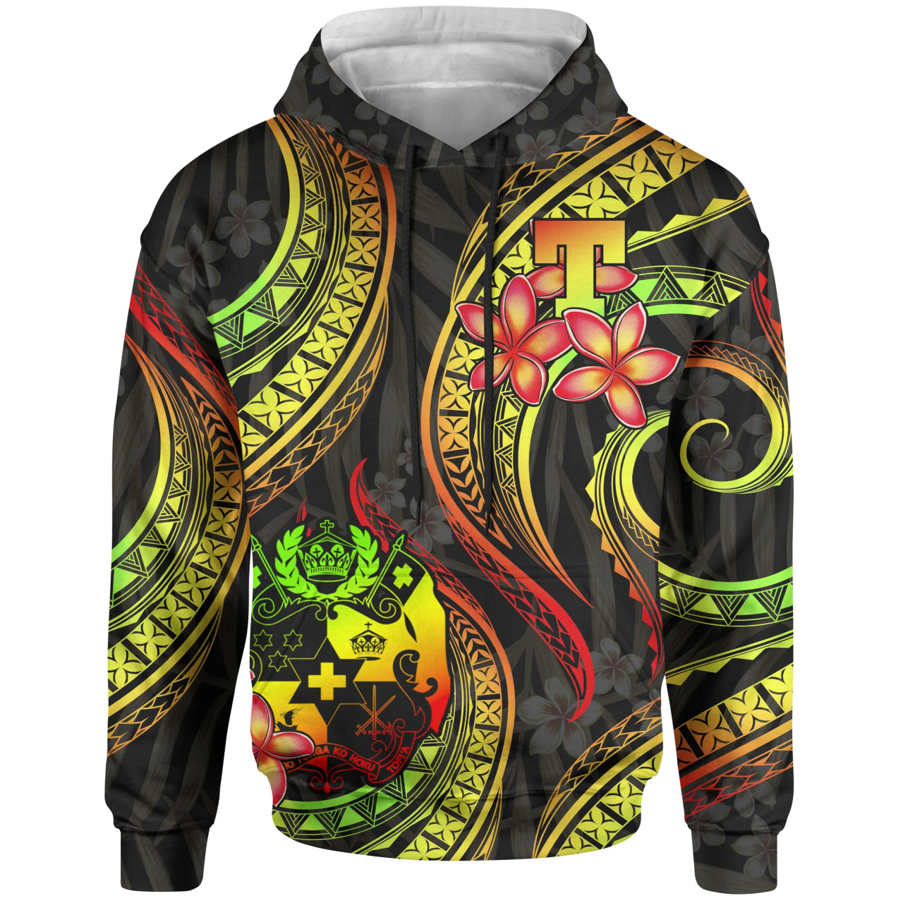 Tonga Polynesian Hoodie - Reggae Plumeria