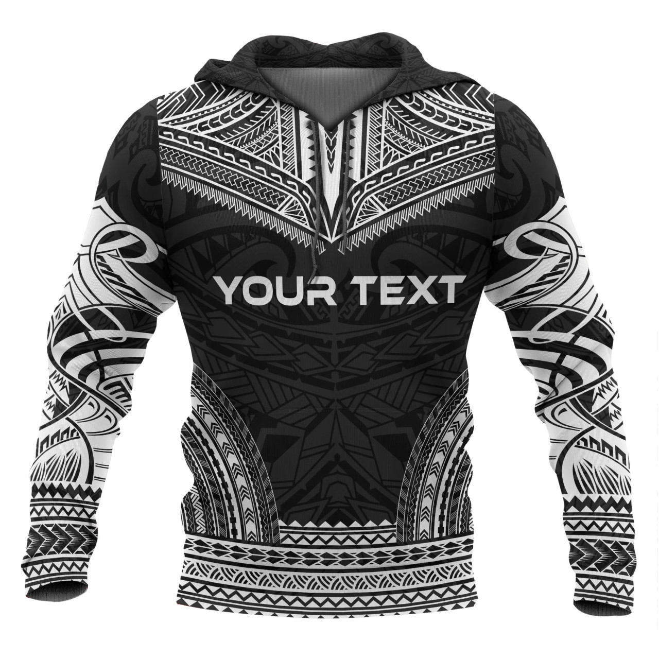 Samoa Polynesian Chief Custom Personalised Hoodie - Black Version