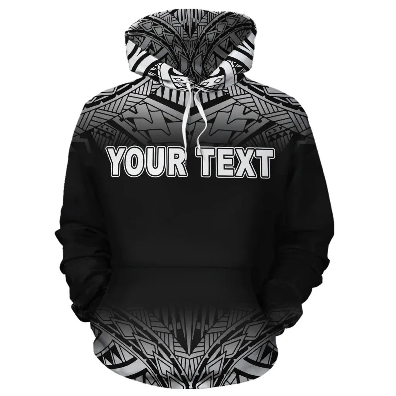 Vanuatu Polynesian Personalised Custom Hoodie - Black Fog