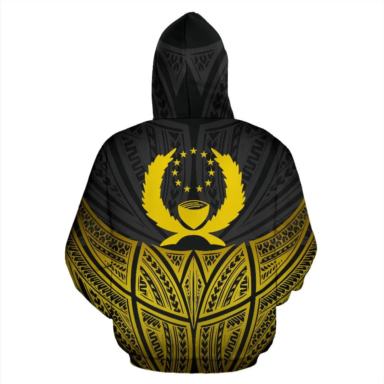Pohnpei Polynesian Hoodie Gold Pride Map nd Seal