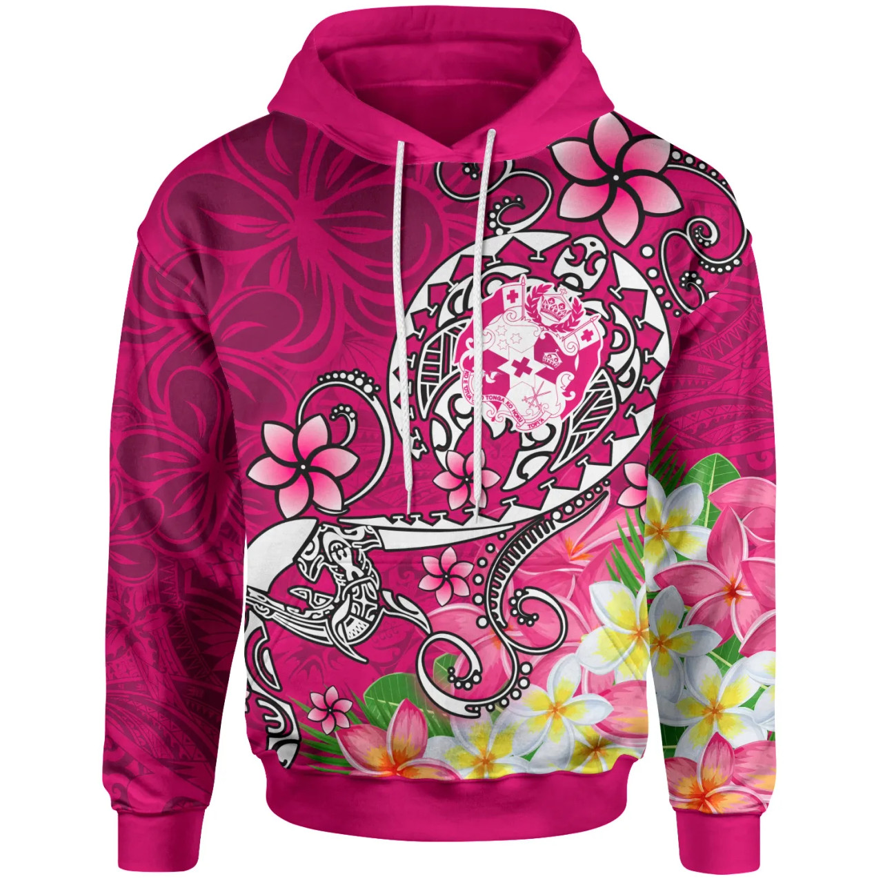 Tonga Hoodie - Turtle Plumeria (PINK)