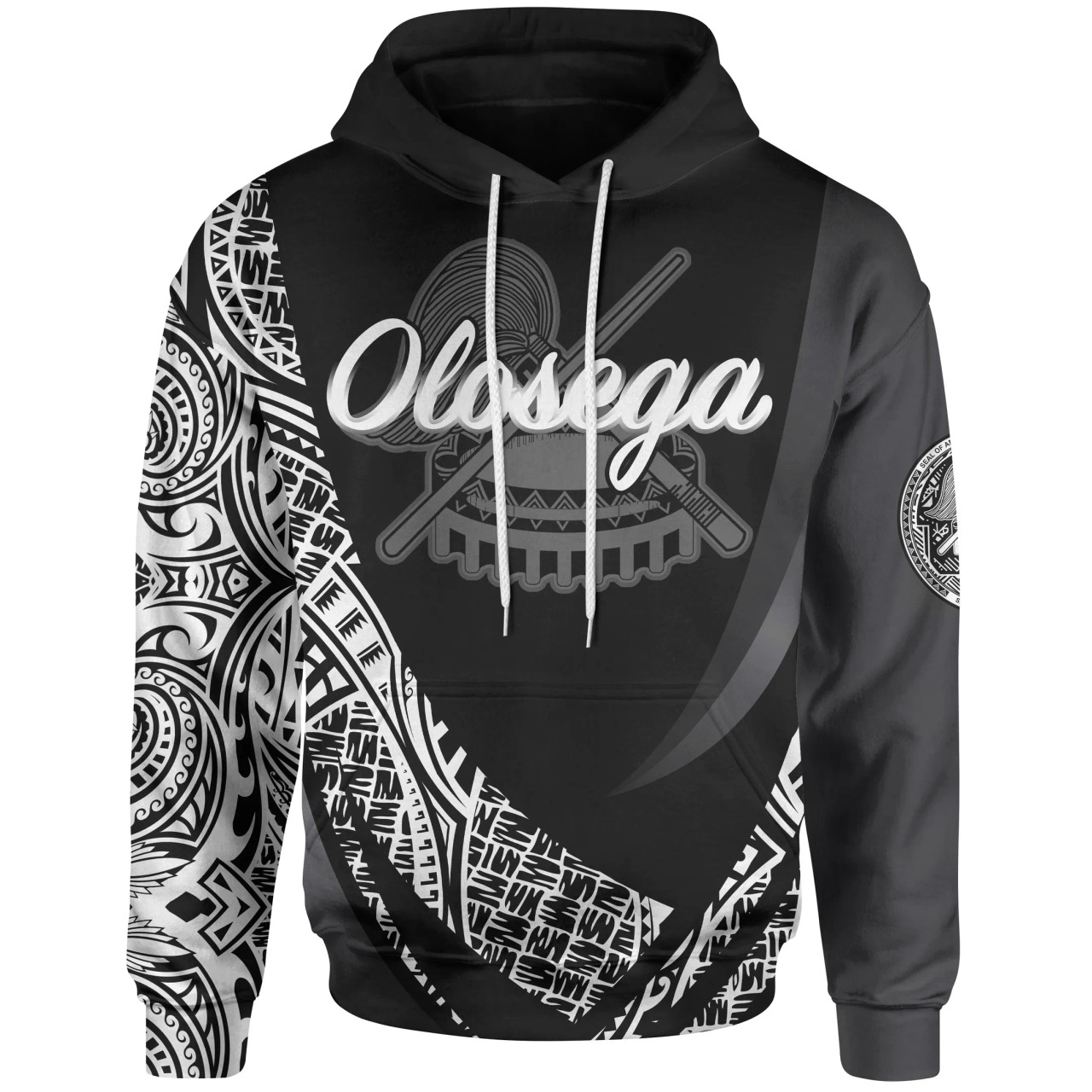 American Samoa Hoodie - Manu Aa Olosega Polynesian Patterns Sport Style