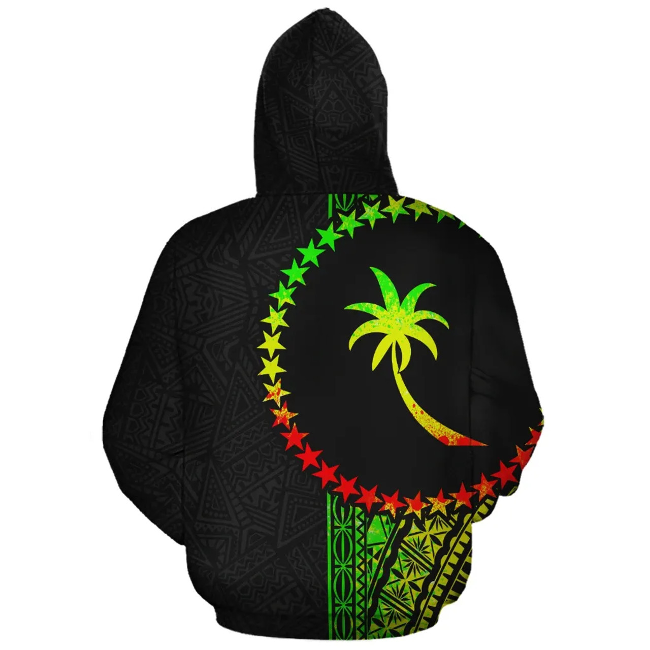 Chuuk Polynesian Personalised Custom Hoodie - Reggae Line