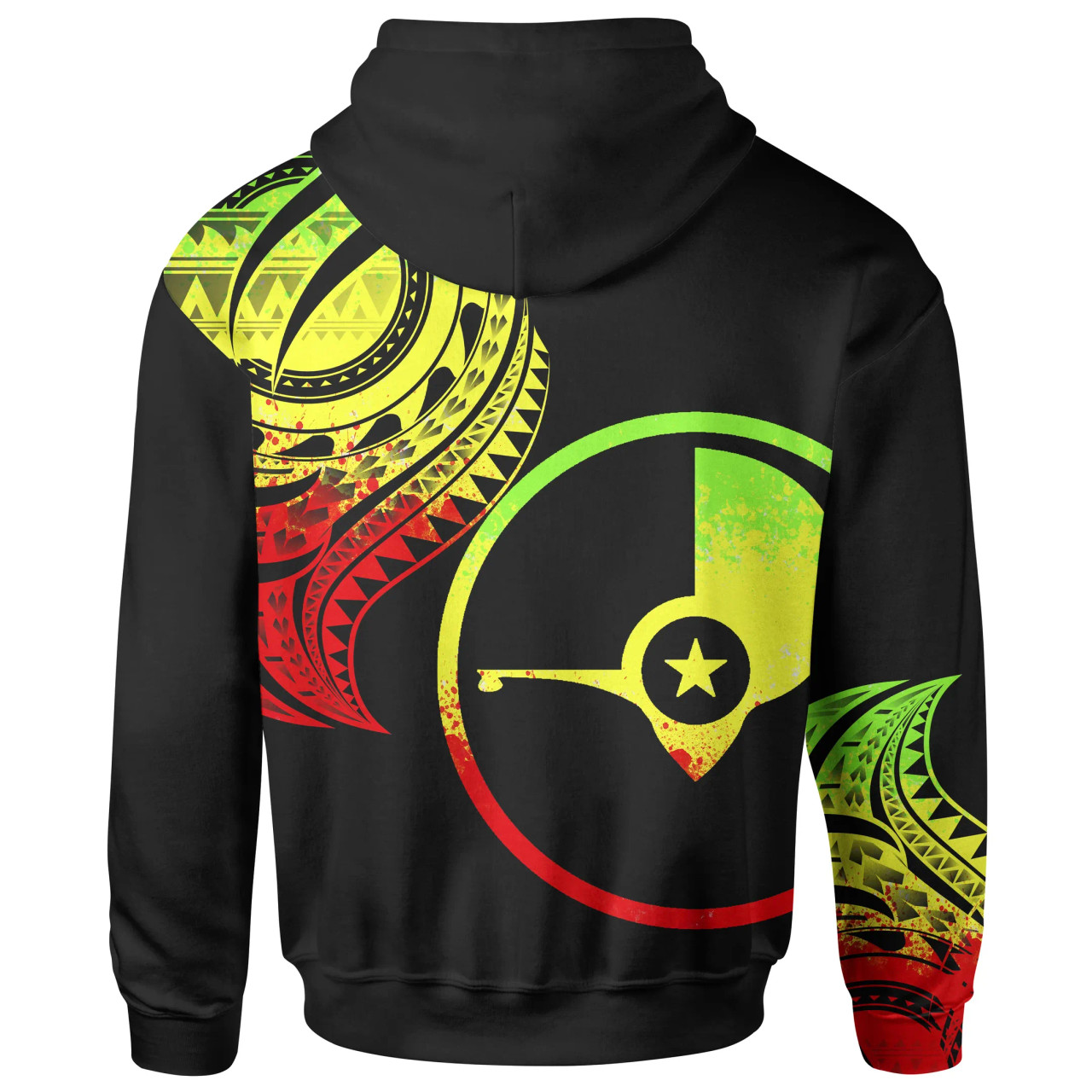 Yap State Custom Personalised Hoodie - Yap State Tatau Reggae Patterns