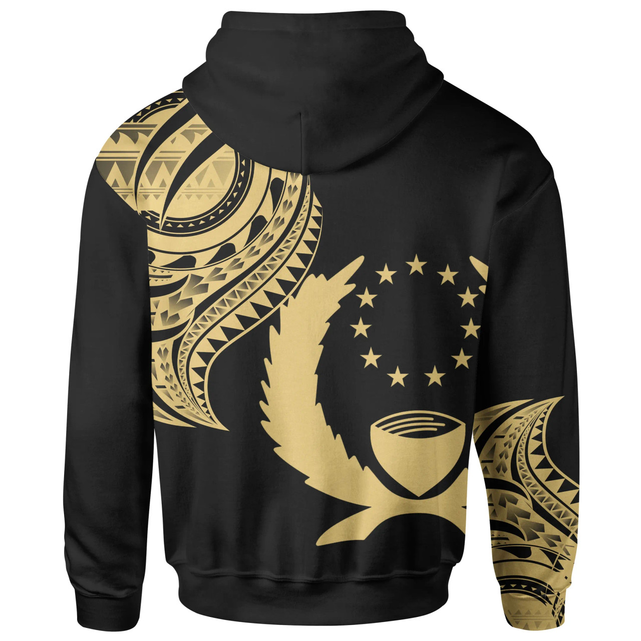 Pohnpei State Hoodie - Pohnpei State Tatau Gold Patterns With Coat Of Arms