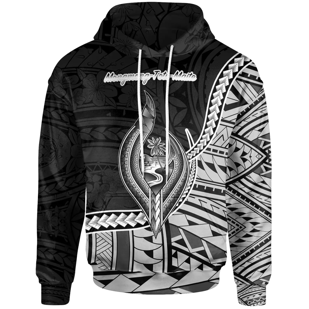 Guam Hoodie - Mongmong-Toto-Maite Seal Of Guam Polynesian Patterns