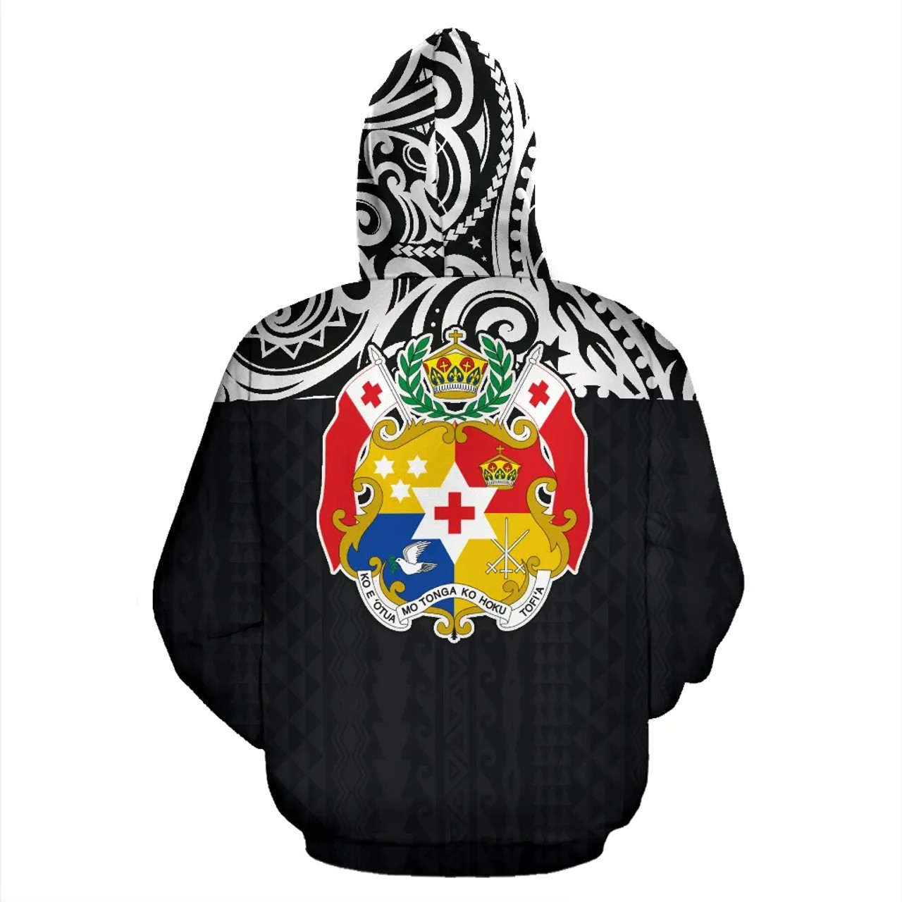 Tonga All Over Hoodie - Polynesian Black Style