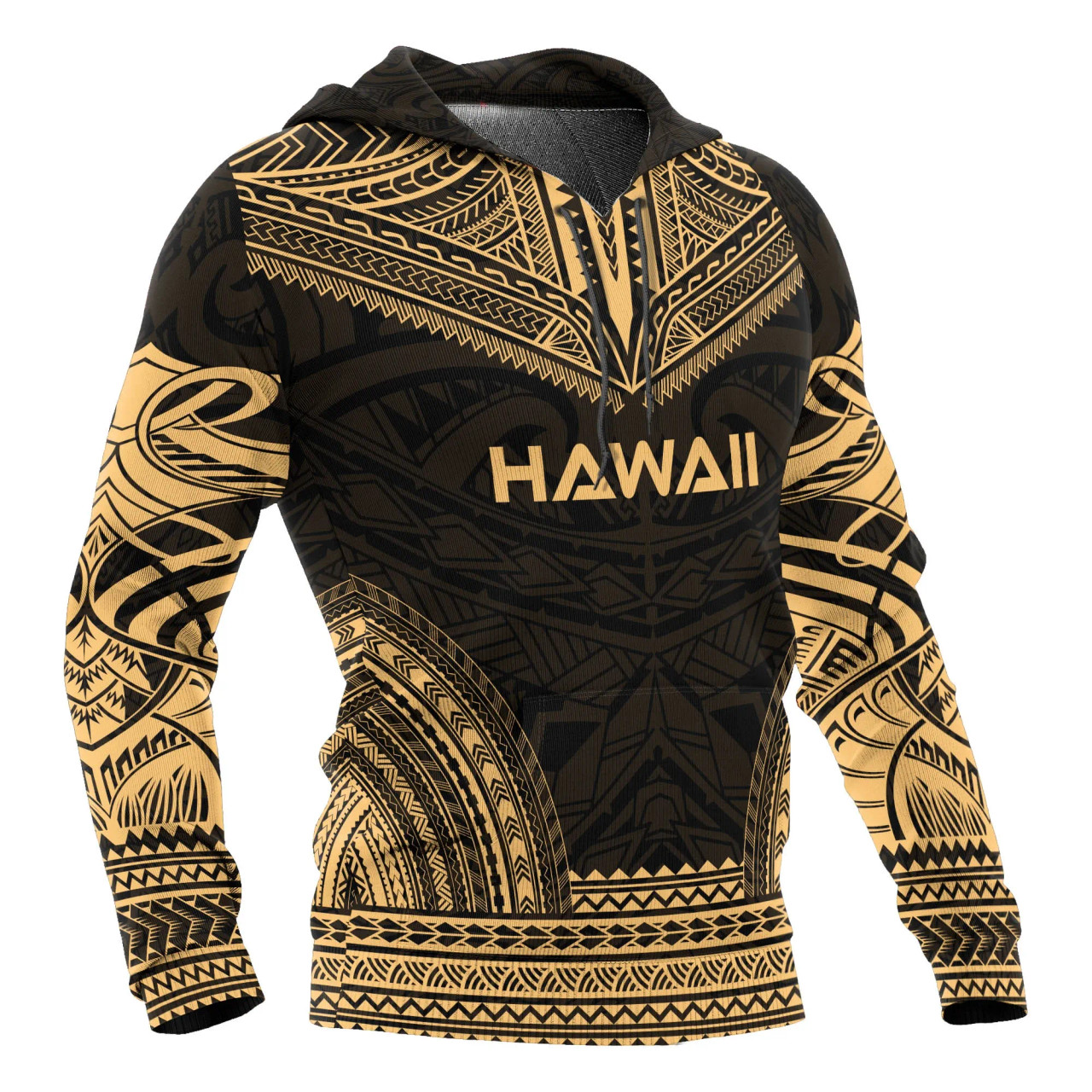 Hawaii Polynesian Chief Hoodie - Gold Version