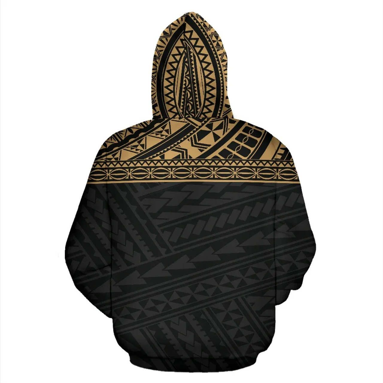 Poly All Over Hoodie - Polynesian Gold Black Version