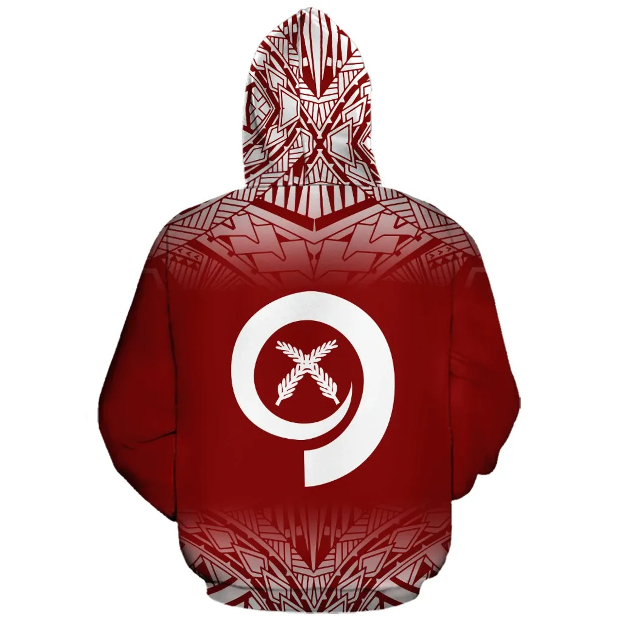 Vanuatu Polynesian Personalised Custom Hoodie - Red Fog