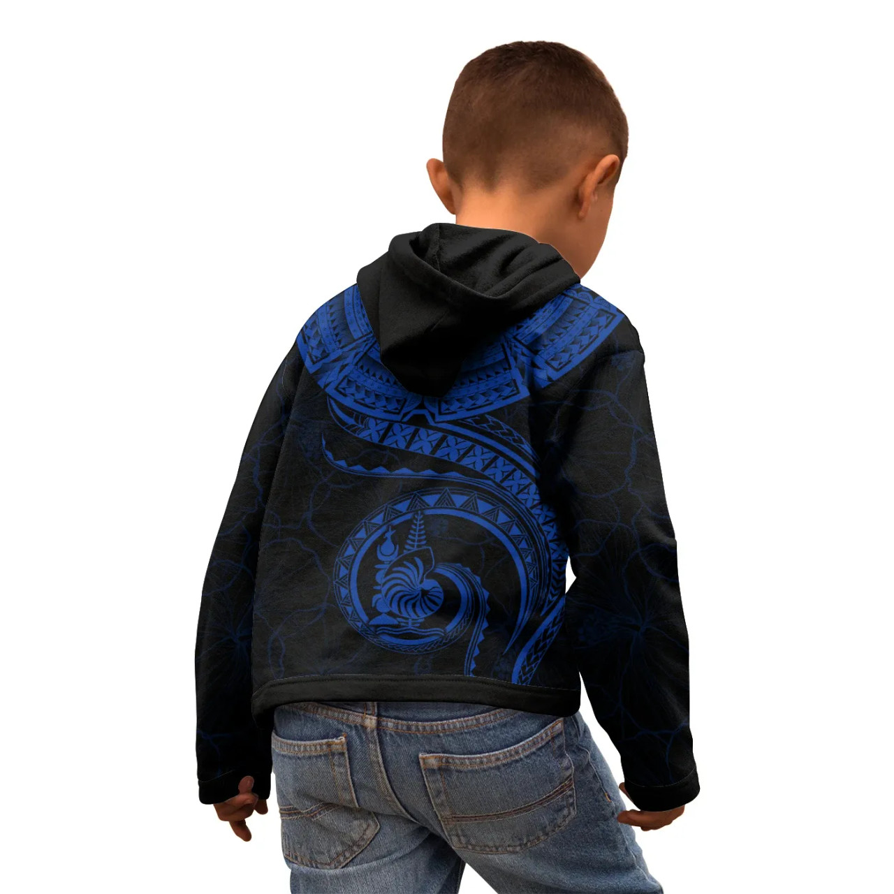 New Caledonia Polynesian Hoodie - New Caledonia Waves (Blue)