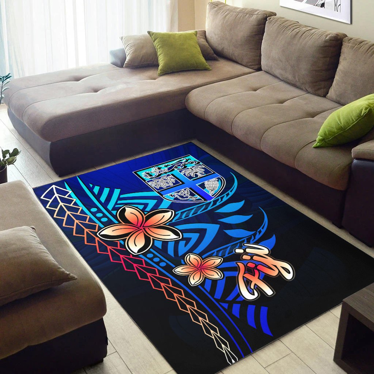 Fiji Area Rug - Vintage Tribal Mountain Polynesian 3
