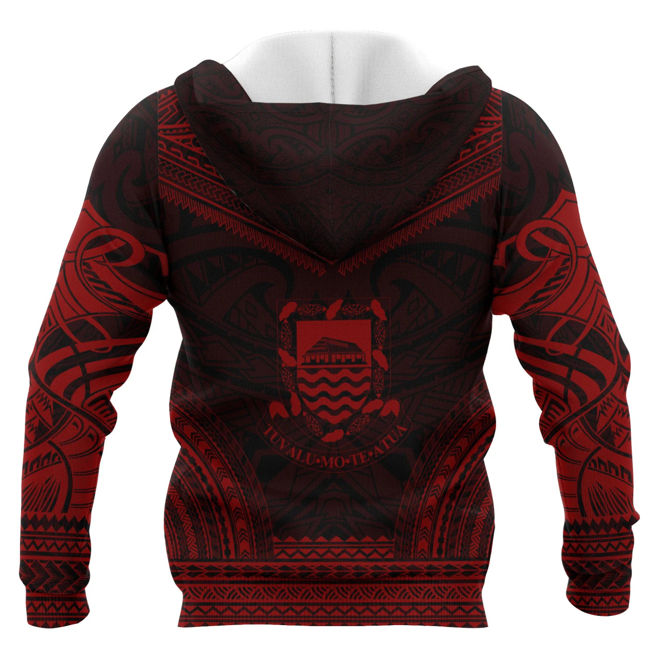 Tuvalu Polynesian Chief Custom Personalised Hoodie - Red Version