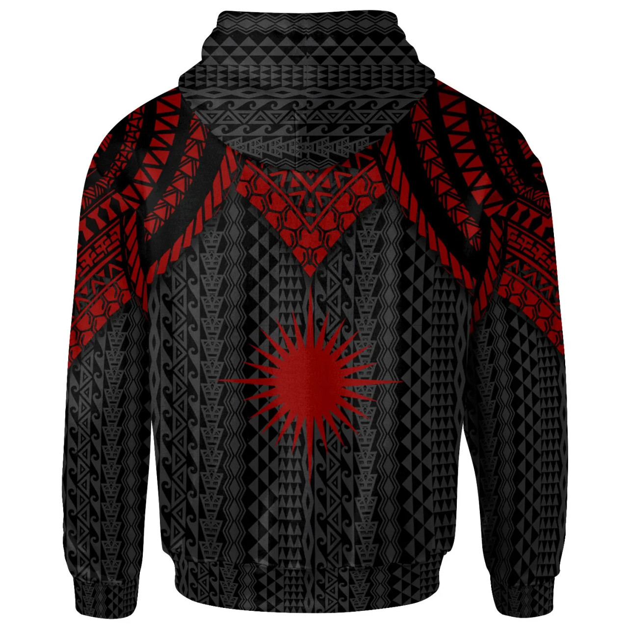 Marshall Islands Hoodie - Polynesian Armor Style Red