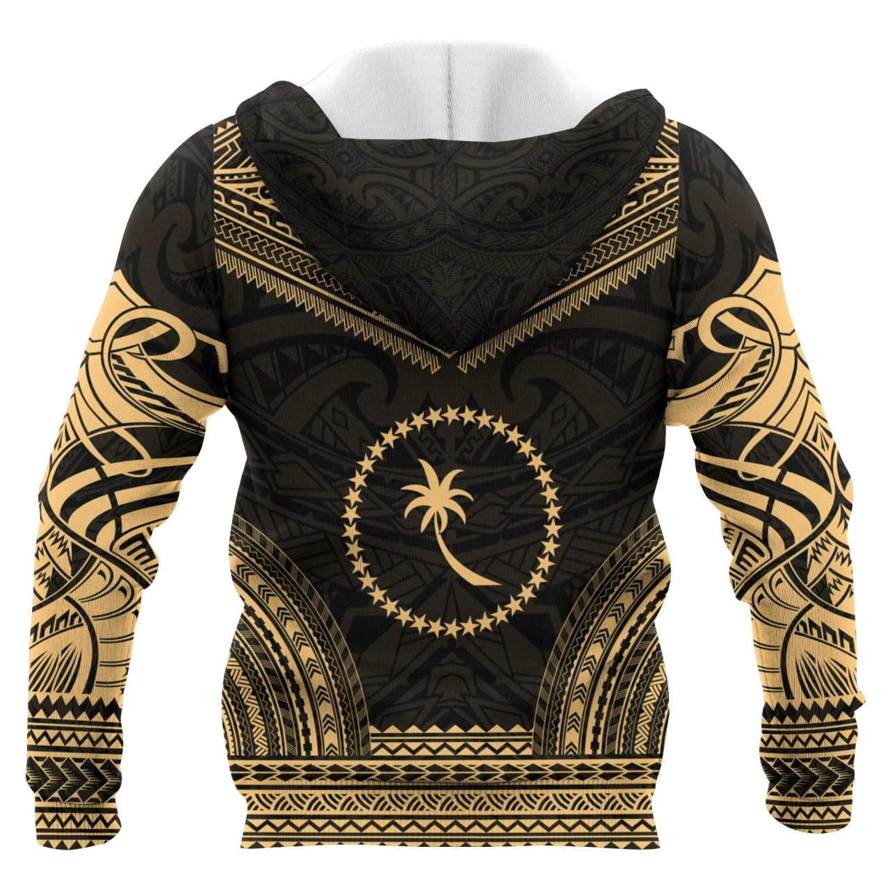 Chuuk Polynesian Chief Custom Personalised Hoodie - Gold Version