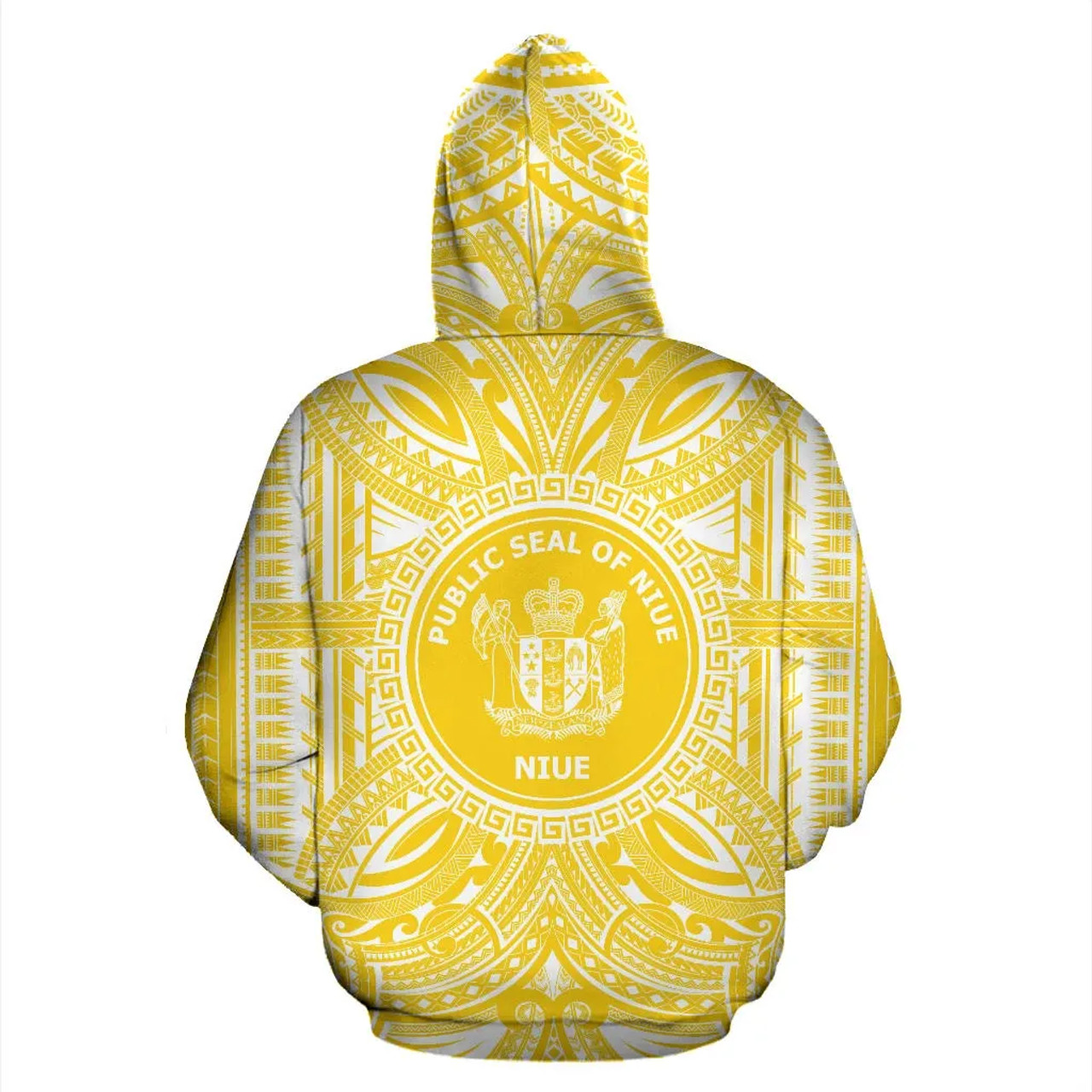 Niue All Over Hoodie - Niue Coat Of rms Polynesian Flag Color