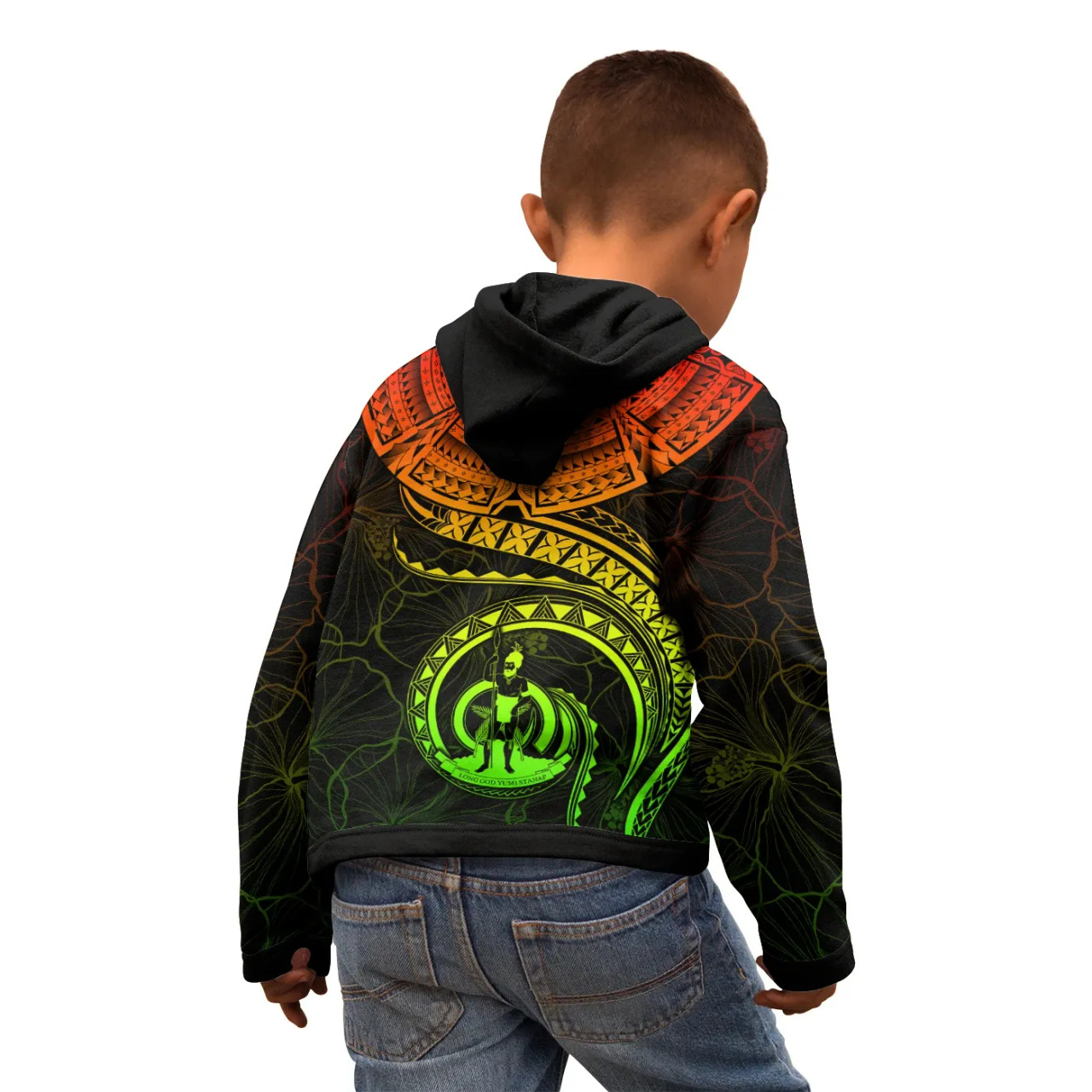 Vanuatu Polynesian Personalised Hoodie - Vanuatu Waves (Reggae)