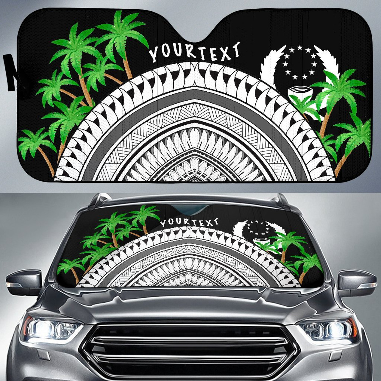 Pohnpei Custom Personalised Auto Sun Shades - Ginger Lei