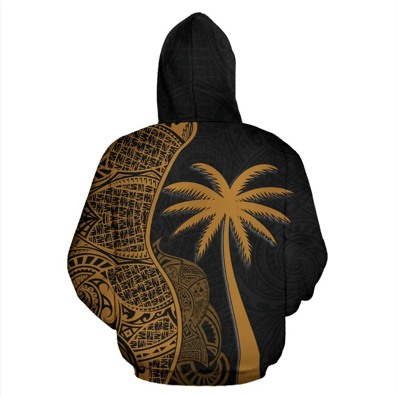 Yap Polynesian Custom Personalised Hoodie Coconut Gold
