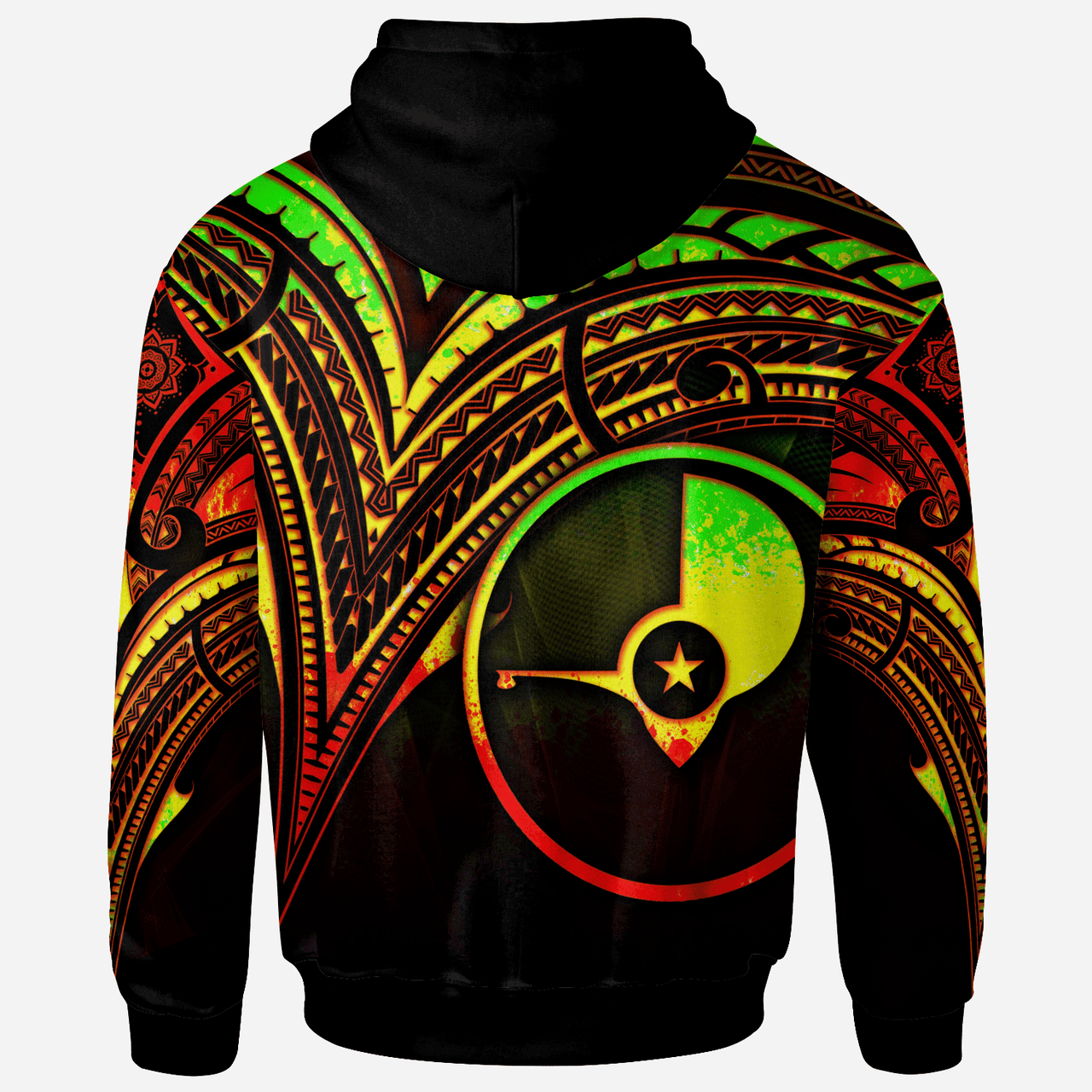 Yap State Hoodie - Reggae Color Cross Style