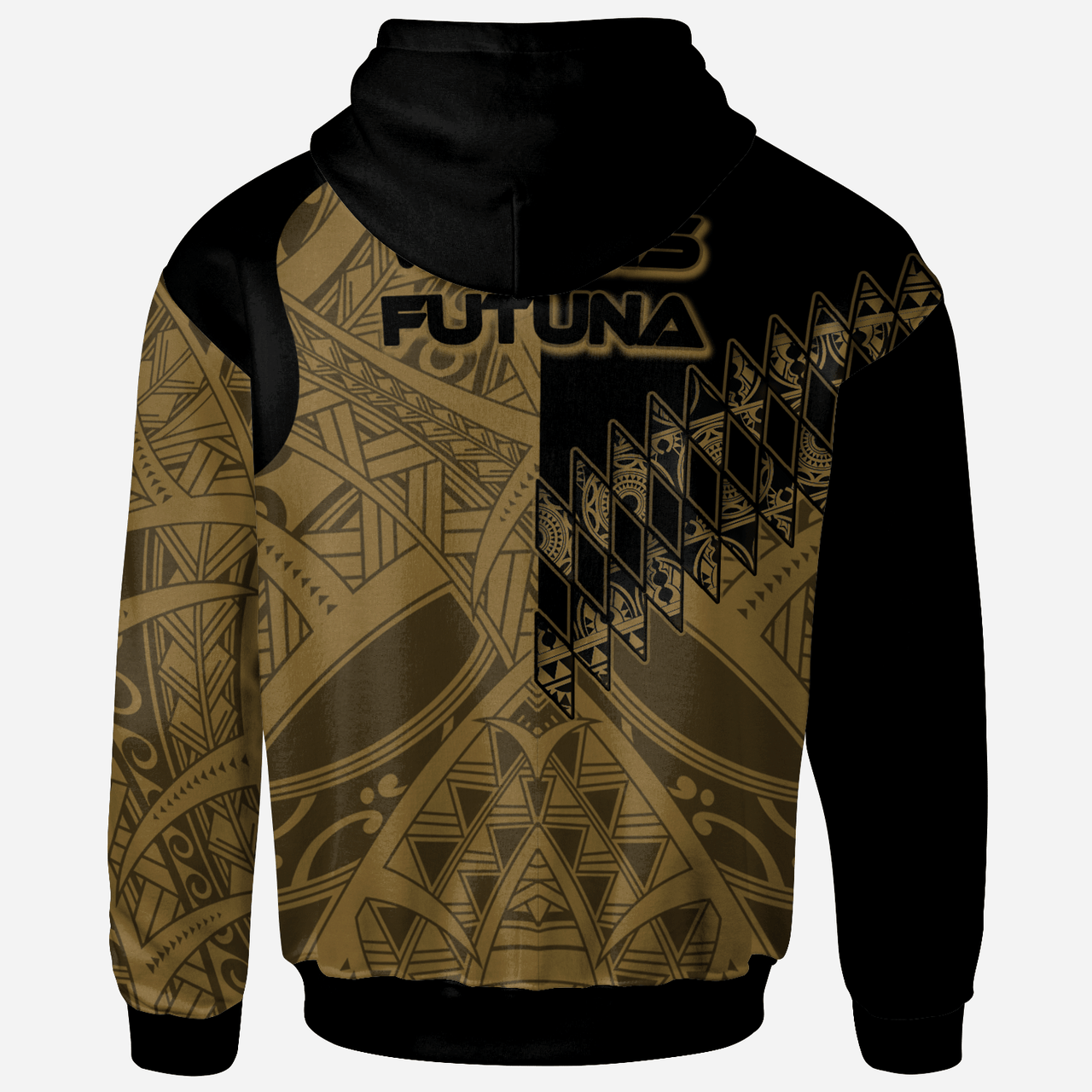 Wallis and Futuna Hoodie - Gold Color Symmetry Style