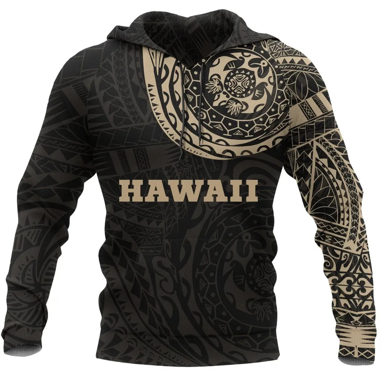 Hawaii All-Over Hoodie - Hawaii Polynesian Tattoo Style