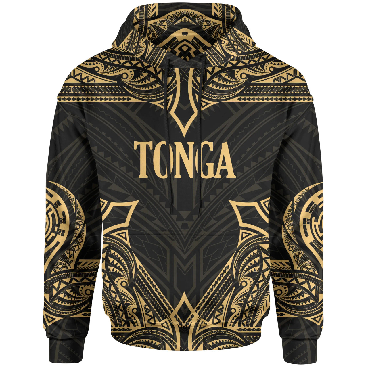 Tonga Hoodie - Coat Of rms With Patterns Gold Color
