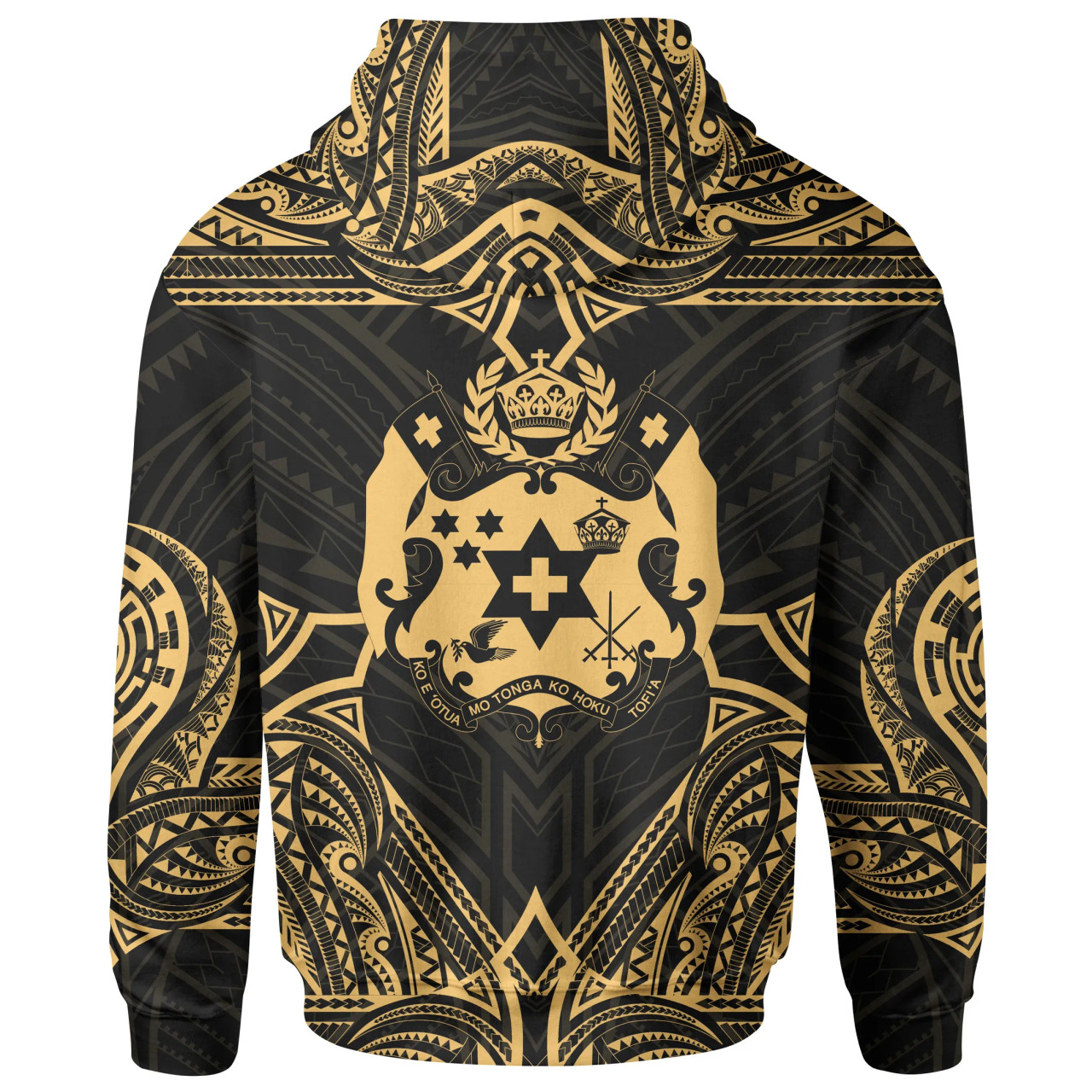 Tonga Hoodie - Coat Of rms With Patterns Gold Color