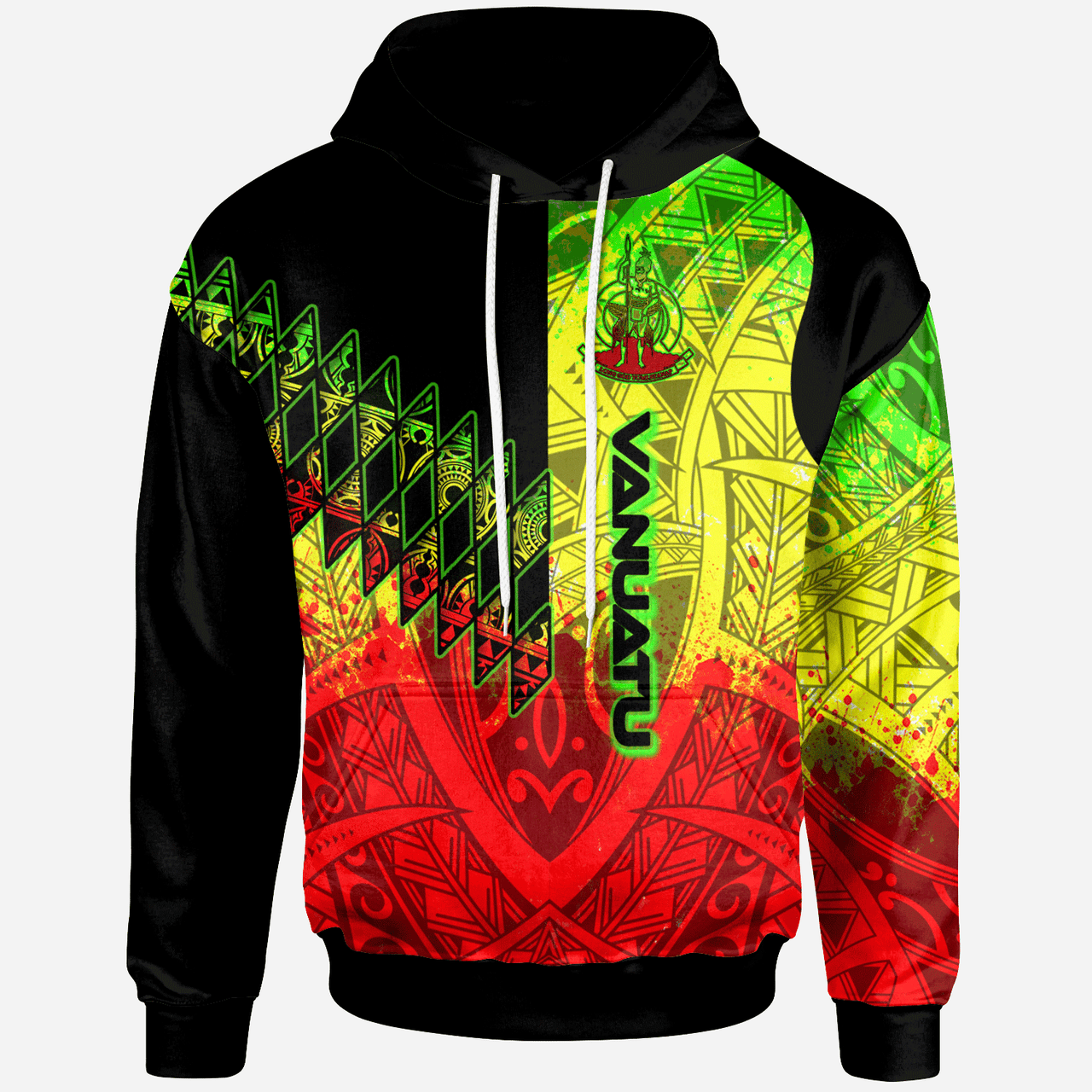 Vanuatu Hoodie - Reggage Color Symmetry Style