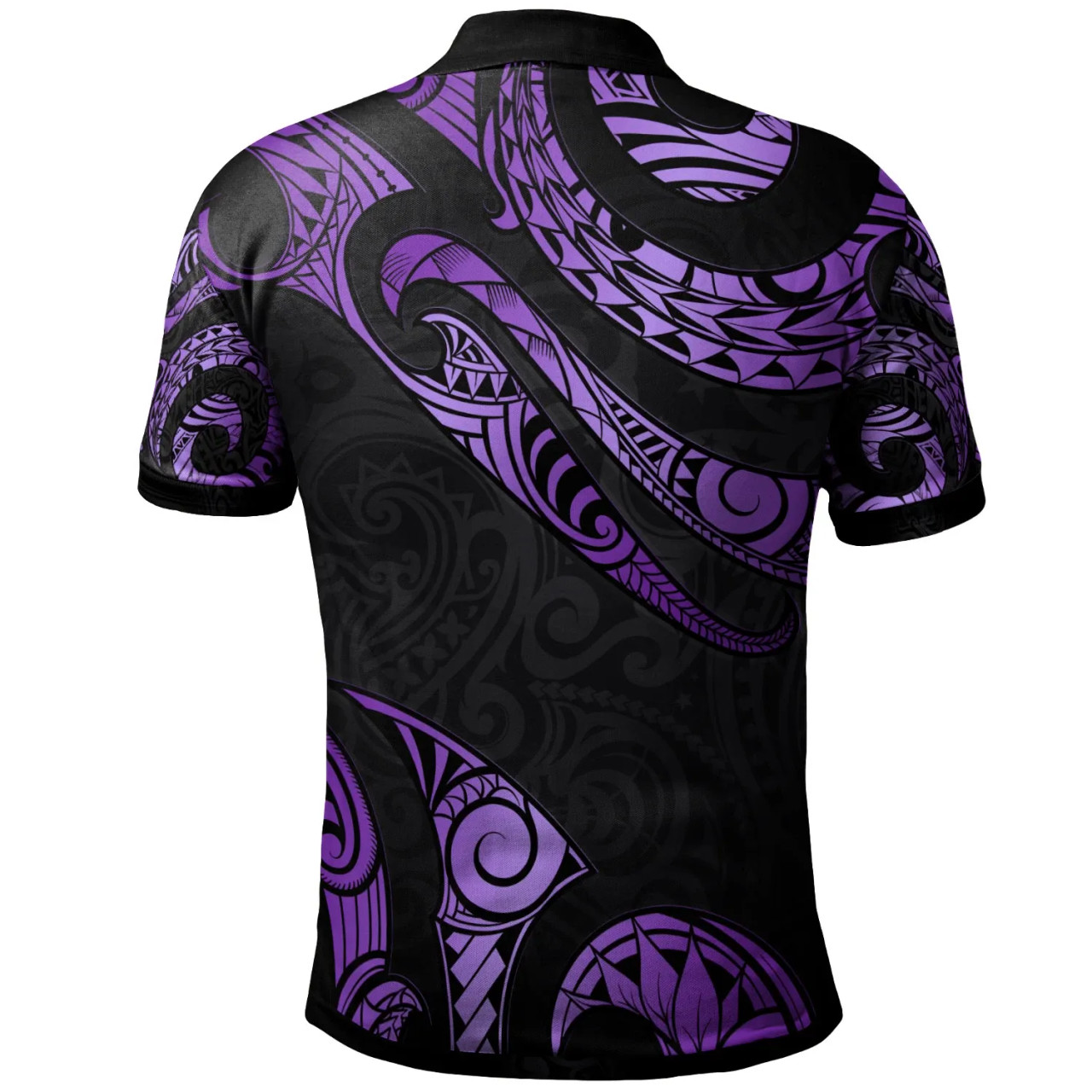 Vanuatu Polynesian Custom Personalised Polo Shirt - Poly Tattoo Purple Version 2