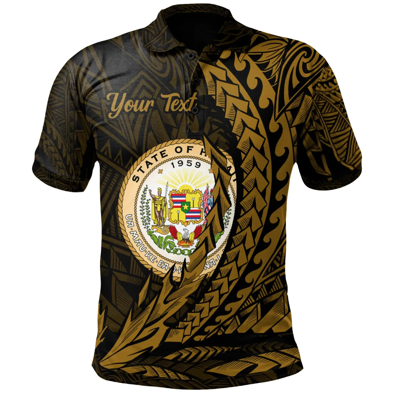 Hawaii Polo Shirt - Custom Personalised Wings Style 1