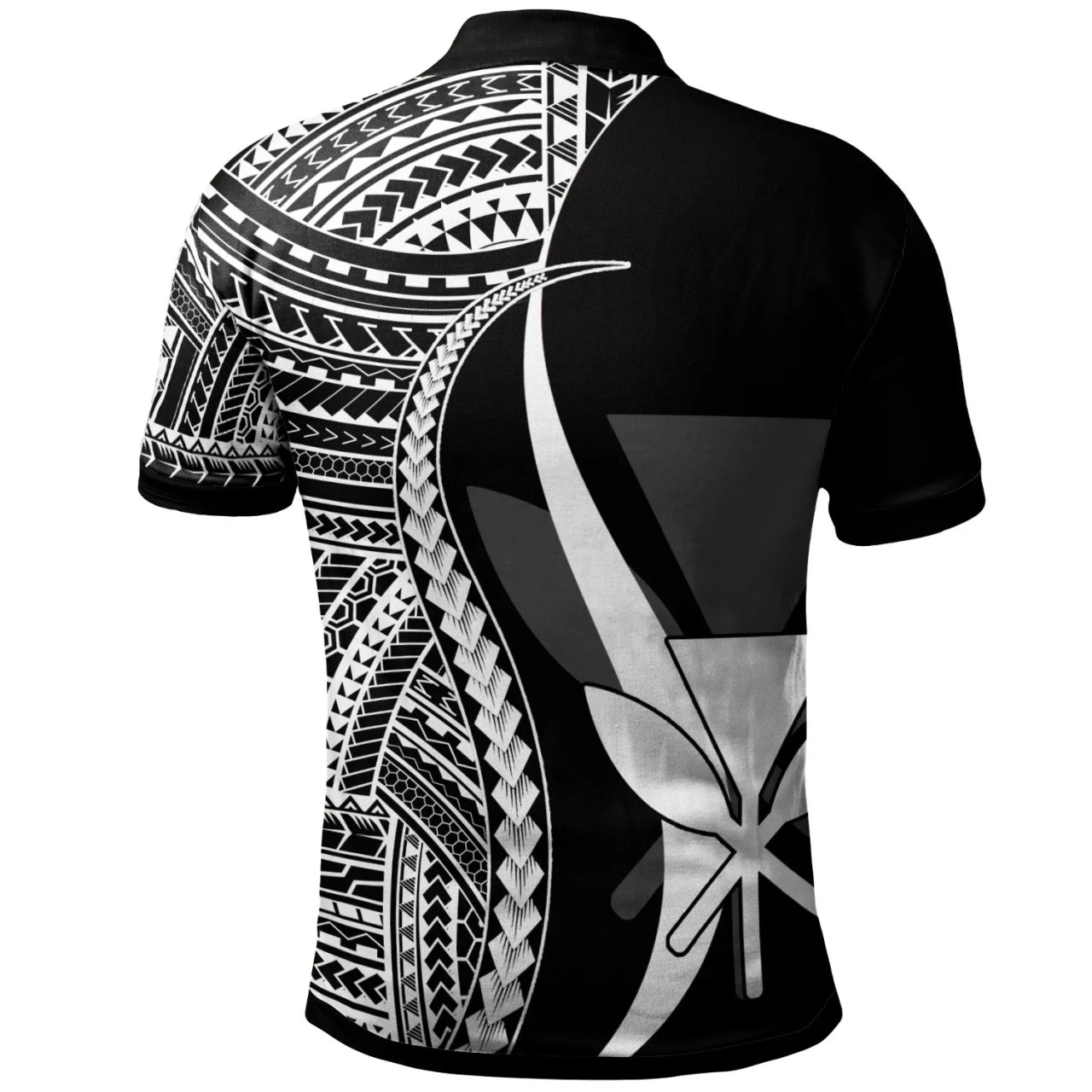 Hawaii Custom Personalised Polo Shirt White - Polynesian Tentacle Tribal Pattern 2