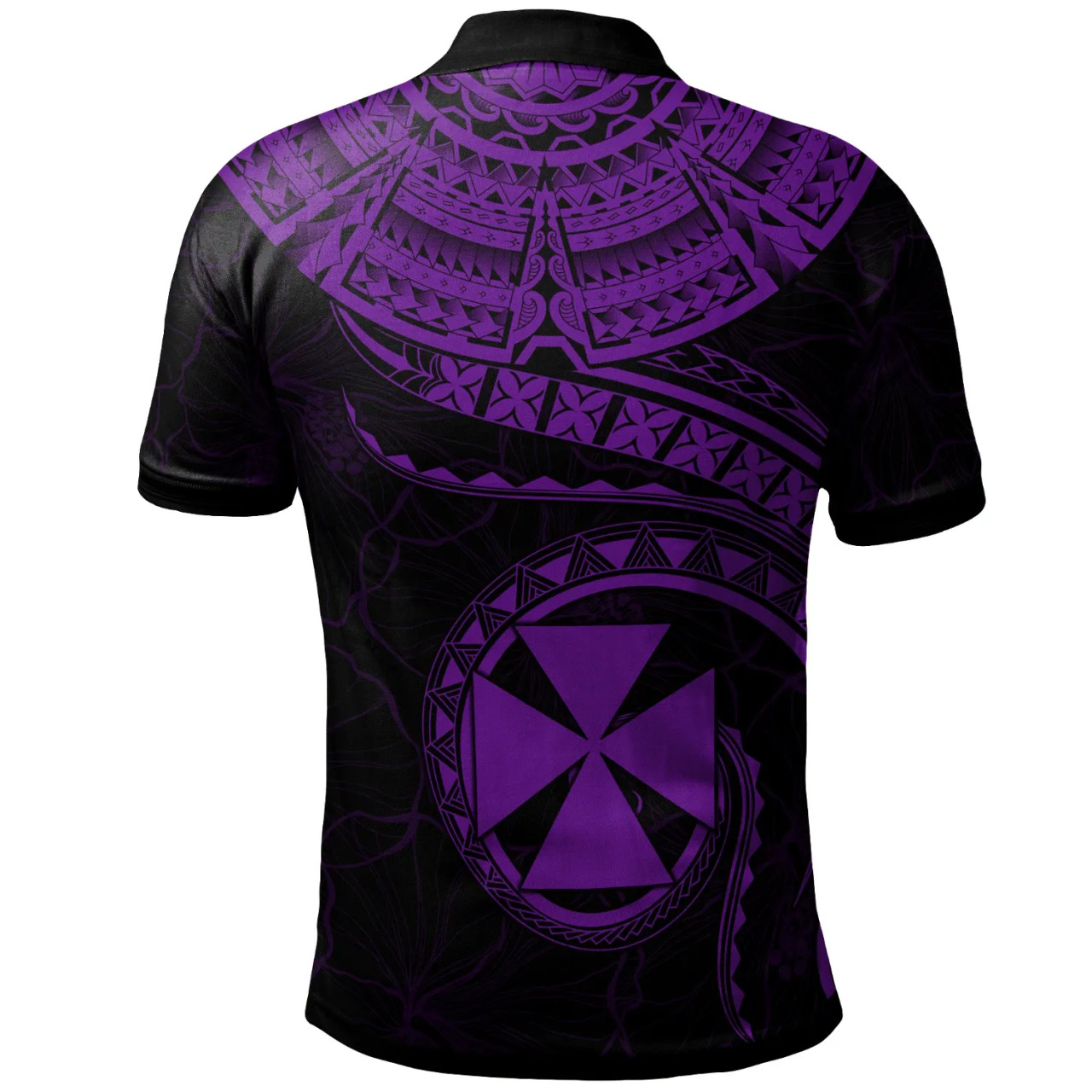 Wallis and Futuna Polynesian Personalised Polo Shirt - Wallis and Futuna Waves (Purple) 2