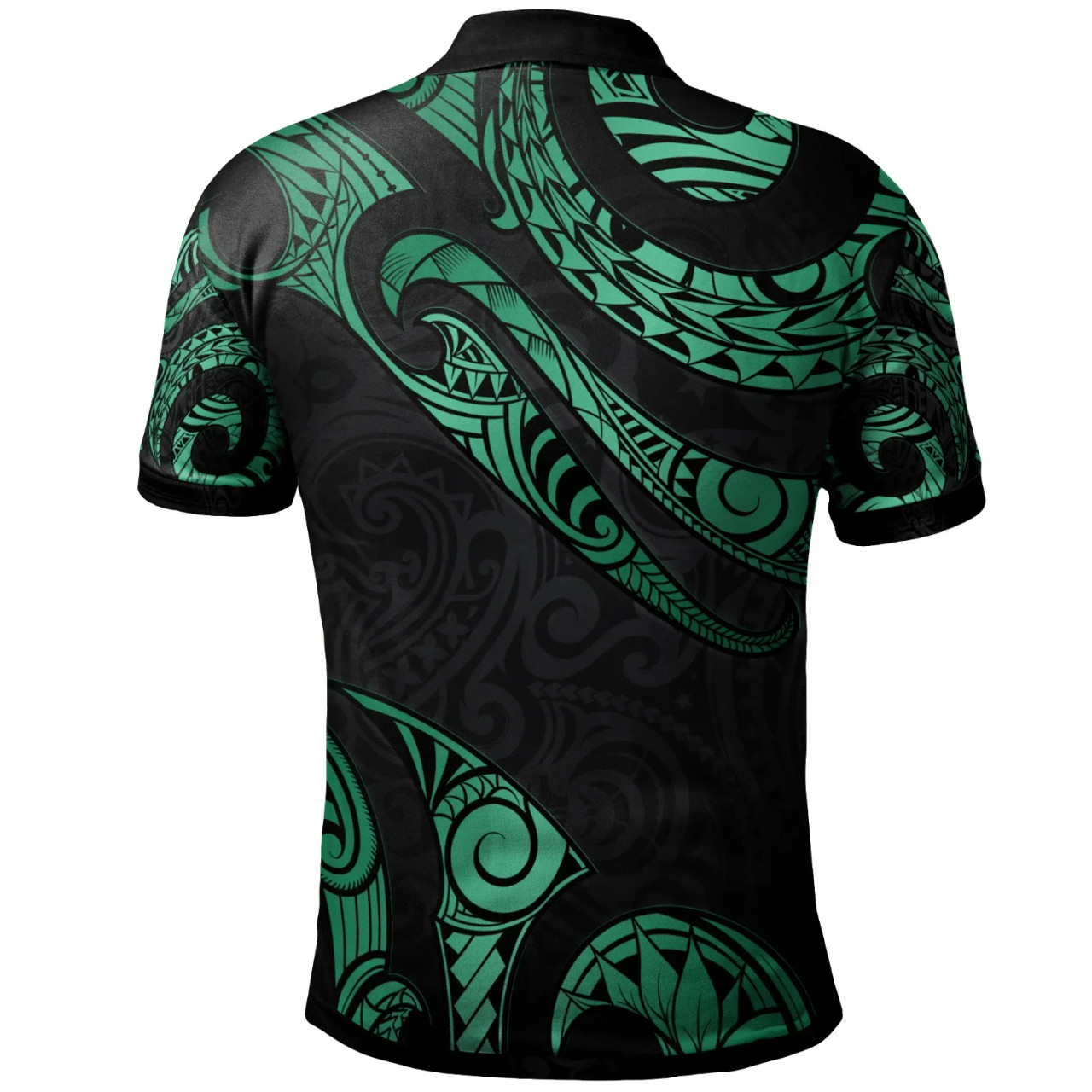 Pohnpei Micronesia Polo Shirt - Poly Tattoo Green Version 2