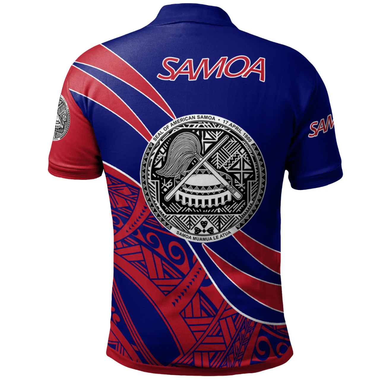 American Samoa Polo Shirt - Symmetrical Lines 2