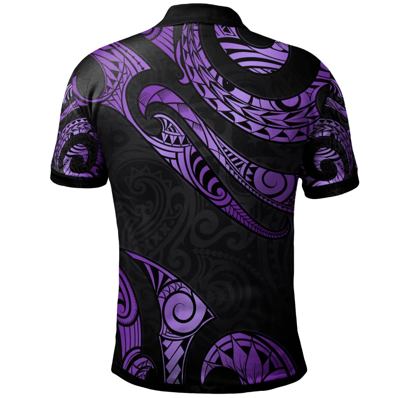 Tahiti Polynesian Custom Personalised Polo Shirt - Poly Tattoo Purple Version 2