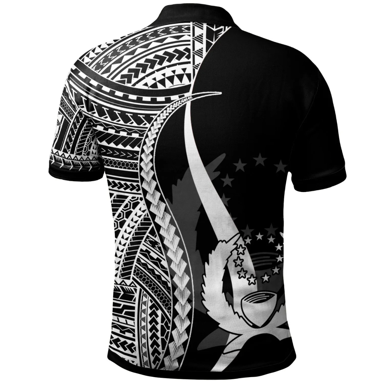 Pohnpei Custom Personalised Polo Shirt White - Polynesian Tentacle Tribal Pattern 2