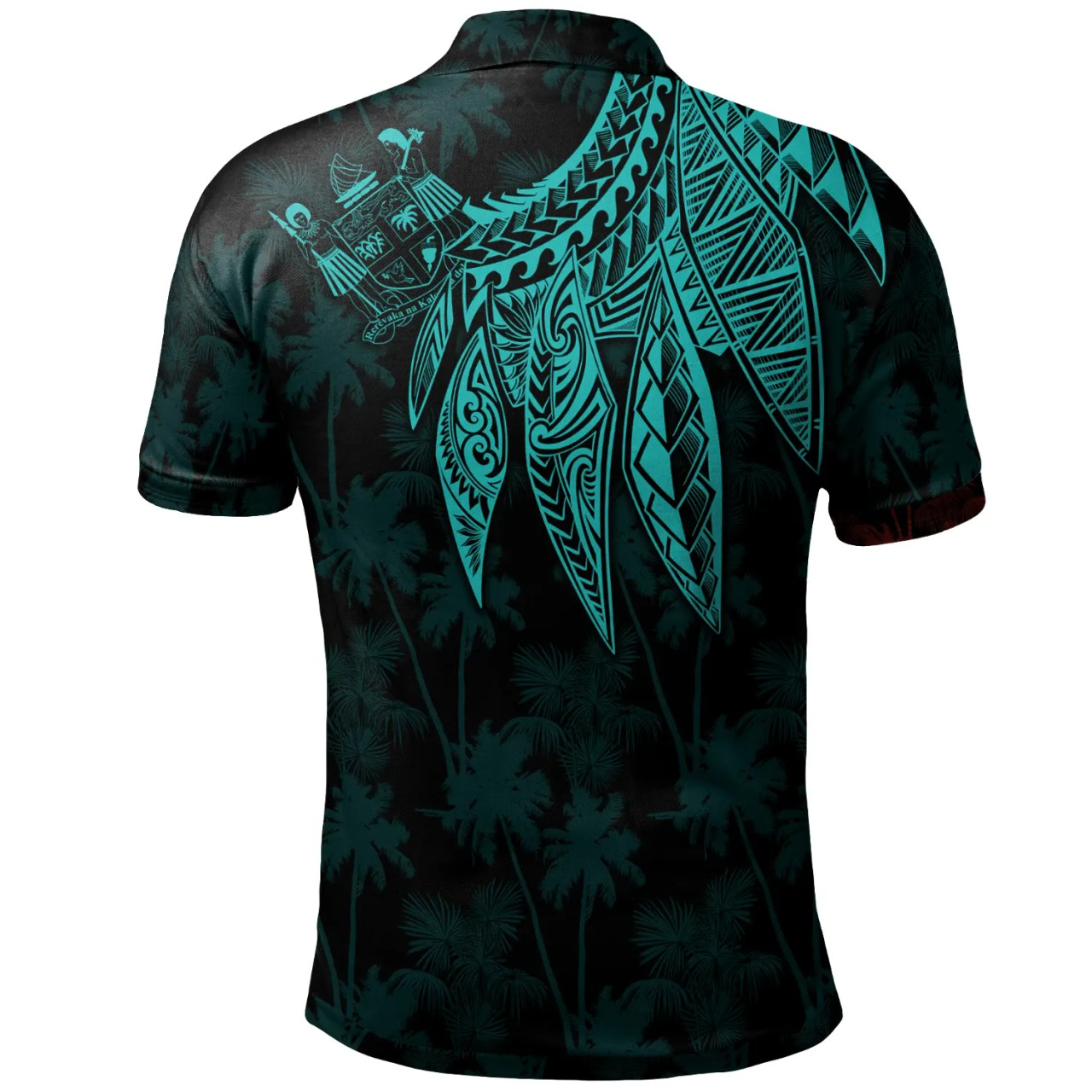 Fiji Polo - Polynesian Wings (Turquoise) 2